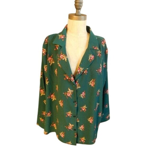 Nordstrom BP. Size 2X Plus Size Floral Print Blouse Top NWT - Picture 1 of 3